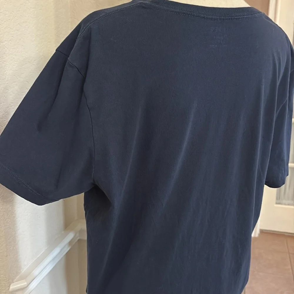 J.Crew washed navy blue short sleeve cotton T-shirt Size L